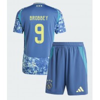 Maglie da calcio Ajax Brian Brobbey #9 Seconda Maglia Bambino 2024-25 Manica Corta (+ Pantaloni corti)